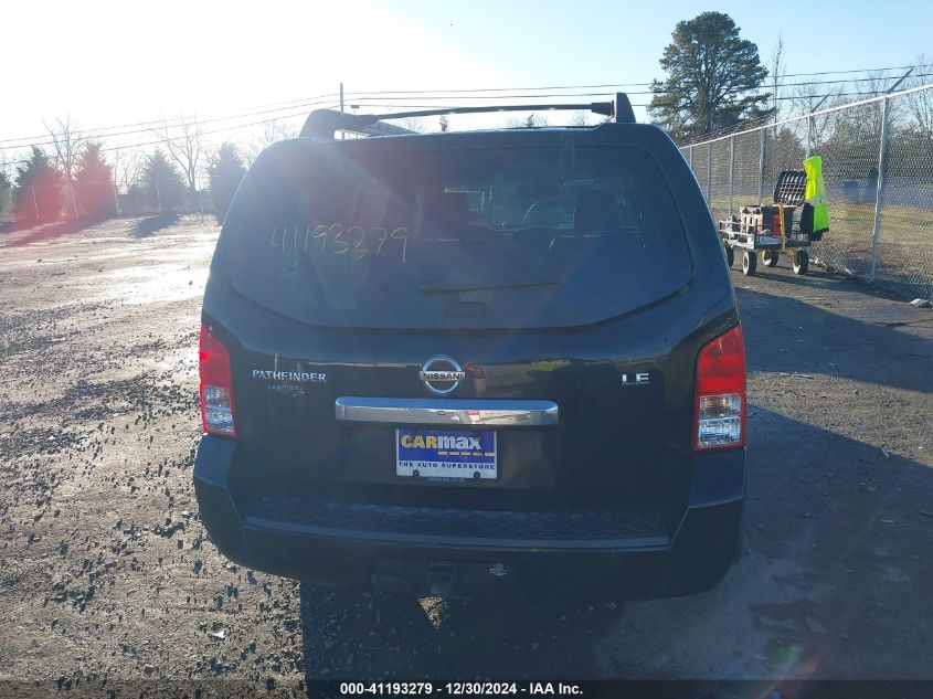 2010 Nissan Pathfinder Le VIN: 5N1AR1NB7AC620270 Lot: 41193279