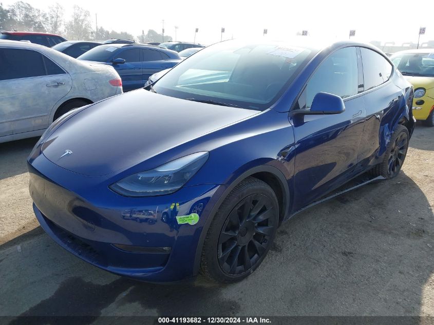 2022 Tesla Model Y VIN: 7SAYGAEE8NF547022 Lot: 41193682