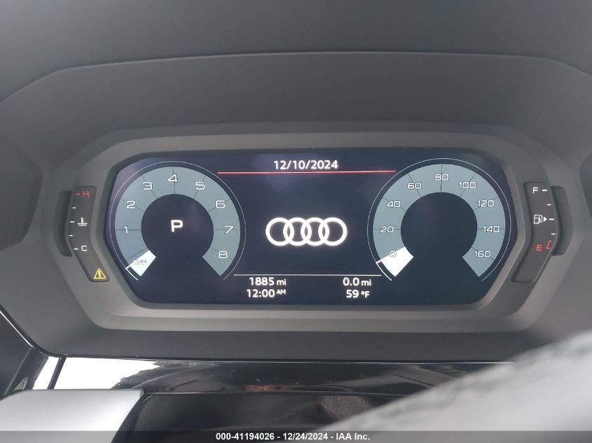 2024 Audi A3 Premium 40 Tfsi Quattro S Tronic VIN: WAUGUDGYXRA134735 Lot: 41194026