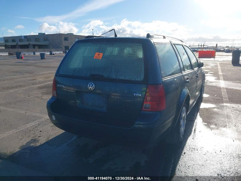 2003 Volkswagen Jetta Wagon Gl VIN: WVWRP61J43W119989 Lot: 41194070