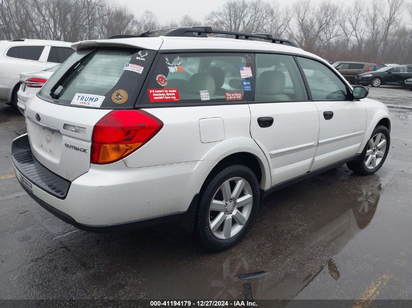 2006 Subaru Outback 2.5I VIN: 4S4BP61C367316665 Lot: 41194179