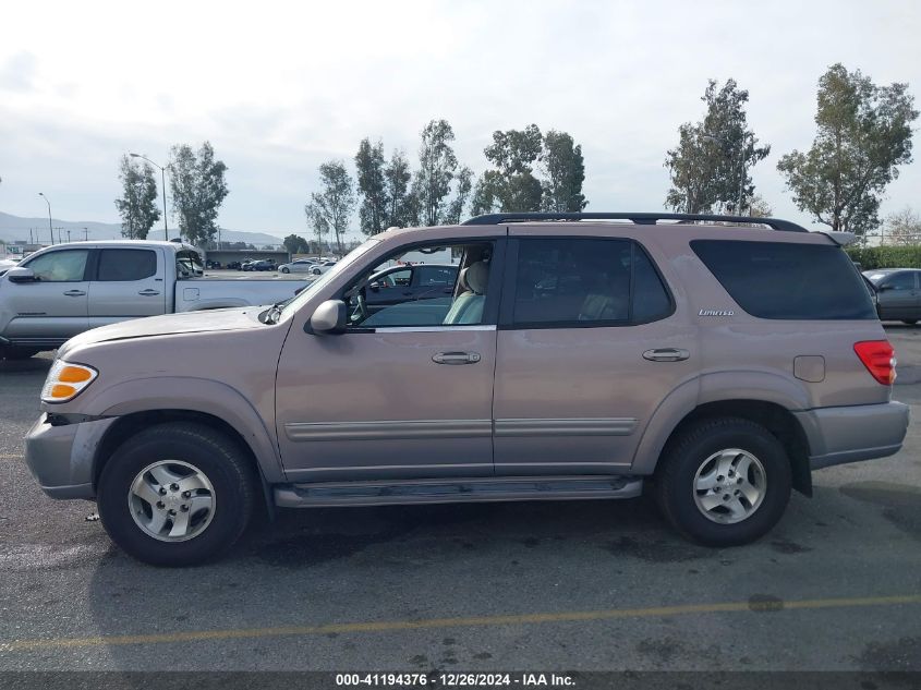 2002 Toyota Sequoia Limited V8 VIN: 5TDZT38A62S096410 Lot: 41194376