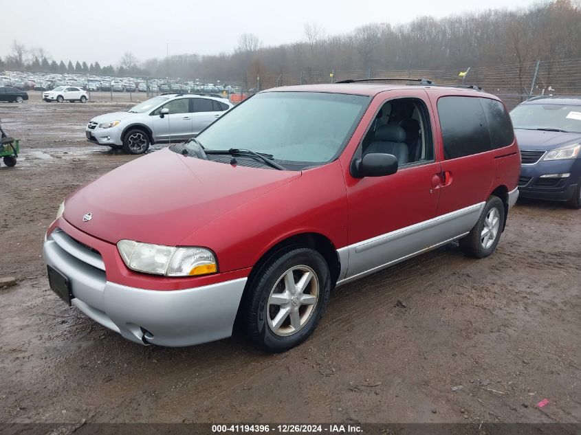 2002 Nissan Quest Gle VIN: 4N2ZN17T42D806155 Lot: 41194396