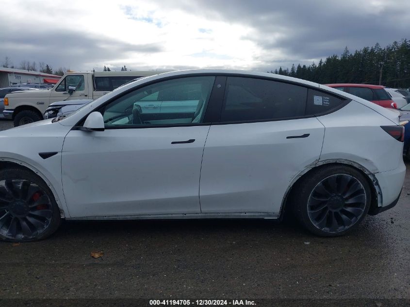 2021 Tesla Model Y Performance Dual Motor All-Wheel Drive VIN: 5YJYGDEF0MF182809 Lot: 41194705