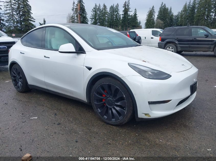 2021 Tesla Model Y Performance Dual Motor All-Wheel Drive VIN: 5YJYGDEF0MF182809 Lot: 41194705