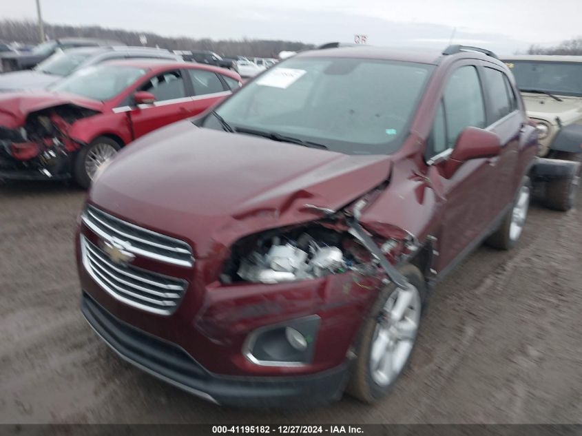 2016 Chevrolet Trax Ltz VIN: 3GNCJRSB8GL238163 Lot: 41195182