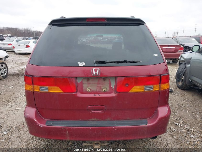 2002 Honda Odyssey Ex VIN: 2HKRL18602H564427 Lot: 41196074