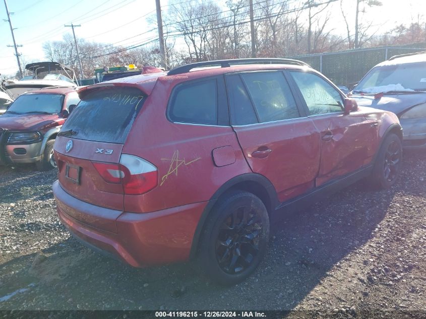 2006 BMW X3 3.0I VIN: WBXPA93446WG79362 Lot: 41196215