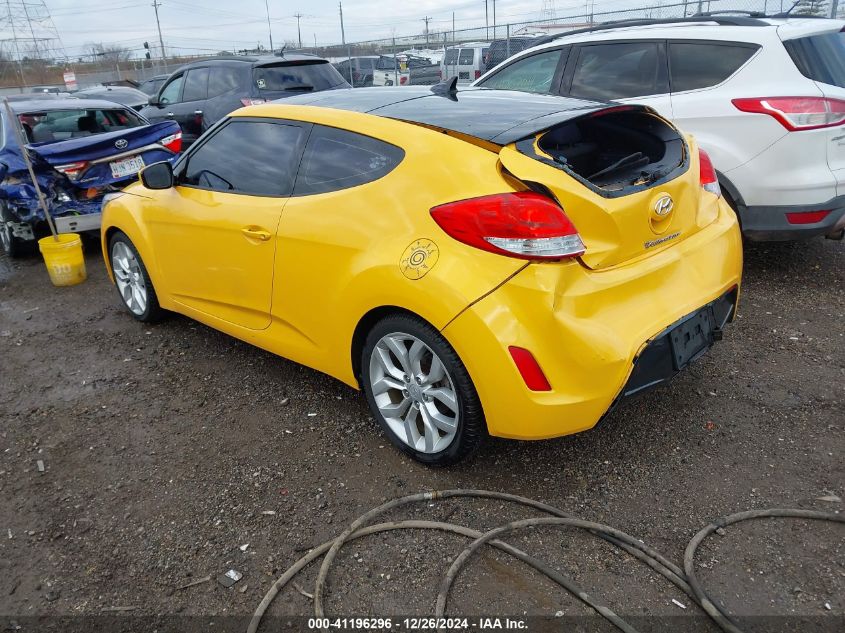 2012 Hyundai Veloster Black Int VIN: KMHTC6ADXCU080862 Lot: 41196296