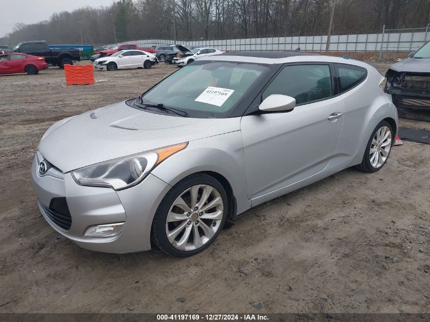 2012 Hyundai Veloster Base W/Black VIN: KMHTC6AD1CU072228 Lot: 41197169