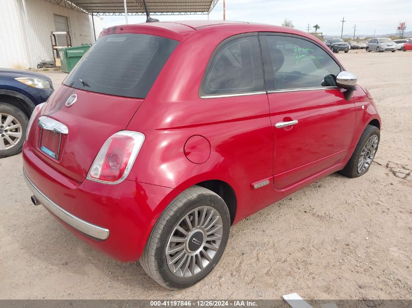 2012 Fiat 500 Lounge VIN: 3C3CFFCR8CT117765 Lot: 41197846