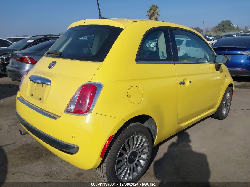 2012 Fiat 500 Lounge VIN: 3C3CFFCR4CT104074 Lot: 41197881