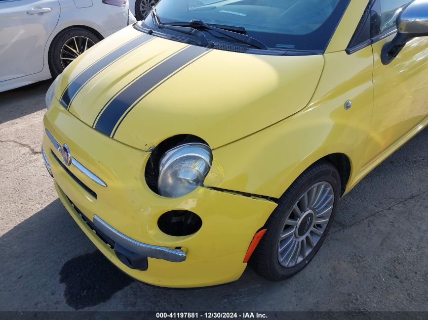 2012 Fiat 500 Lounge VIN: 3C3CFFCR4CT104074 Lot: 41197881