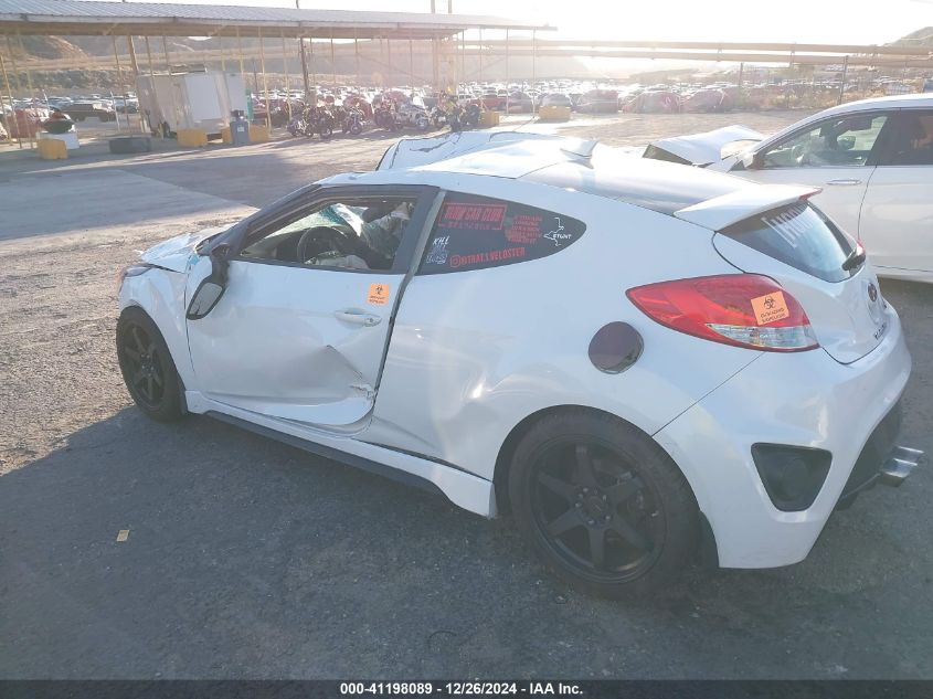 2014 Hyundai Veloster Turbo R-Spec VIN: KMHTC6AE0EU200518 Lot: 41198089