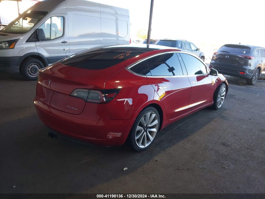 2018 Tesla Model 3 Long Range/Performance VIN: 5YJ3E1EB4JF088049 Lot: 41198136