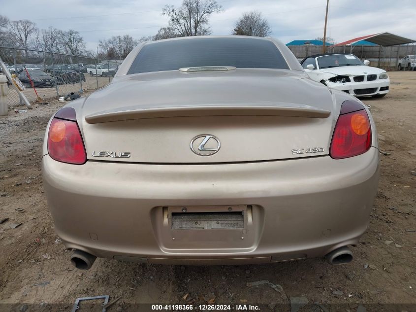 2002 Lexus Sc 430 VIN: JTHFN48Y020026242 Lot: 41198366