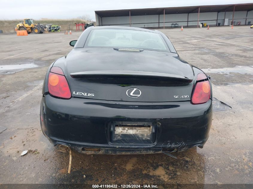 2003 Lexus Sc 430 VIN: JTHFN48Y130047733 Lot: 41198422