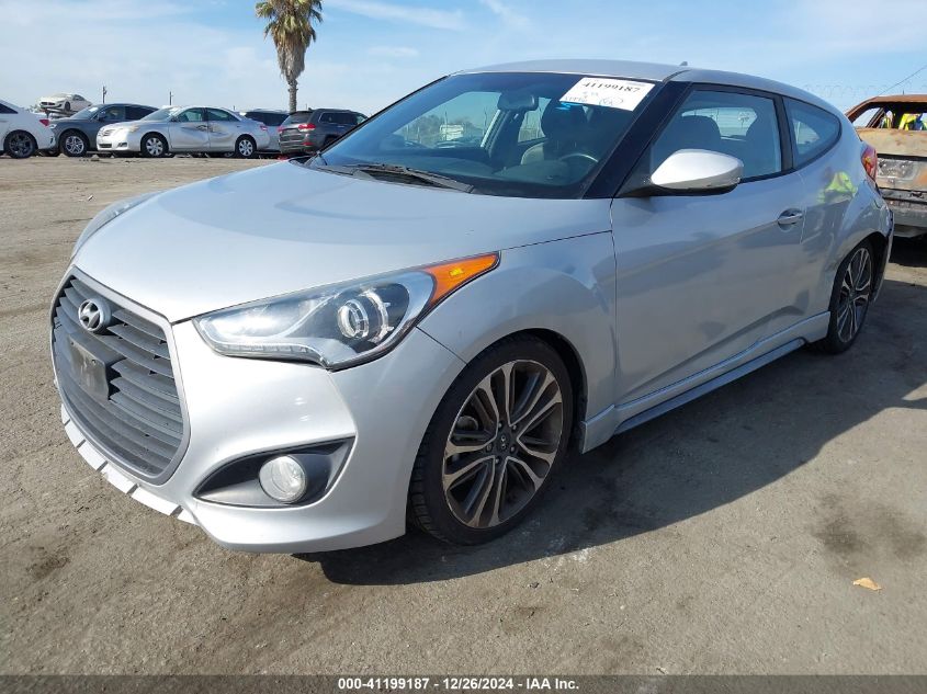 2016 Hyundai Veloster Turbo VIN: KMHTC6AEXGU252628 Lot: 41199187