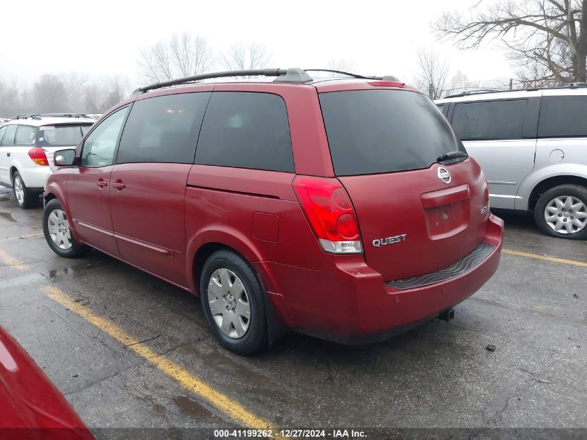 2006 Nissan Quest 3.5 S VIN: 5N1BV28U06N105173 Lot: 41199262