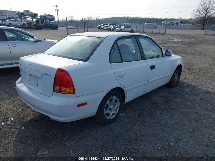 2004 Hyundai Accent Gl VIN: KMHCG45C64U539526 Lot: 41199434