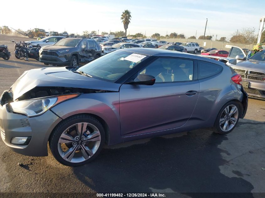 2012 Hyundai Veloster Black Int VIN: KMHTC6AD4CU024609 Lot: 41199482