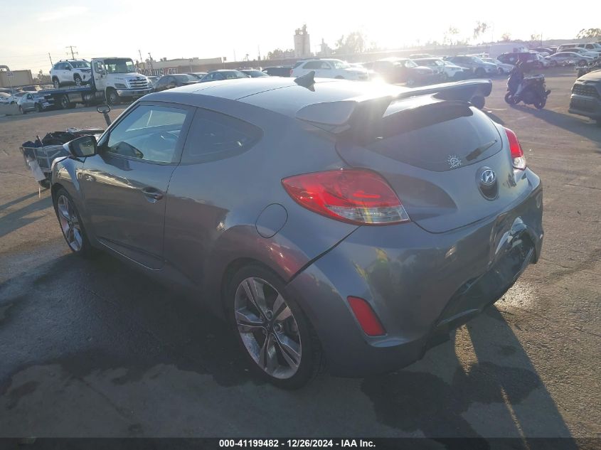 2012 Hyundai Veloster Black Int VIN: KMHTC6AD4CU024609 Lot: 41199482