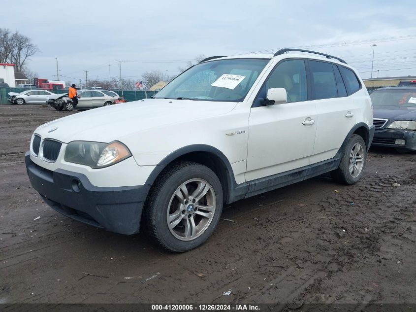 2004 BMW X3 3.0I VIN: WBXPA93424WA62992 Lot: 41200006