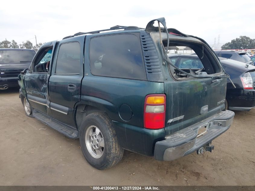 2002 Chevrolet Tahoe Ls VIN: 1GNEC13T72R201926