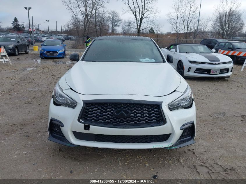 2018 Infiniti Q50 3.0T Red Sport 400 VIN: JN1FV7ARXJM481860 Lot: 41200455