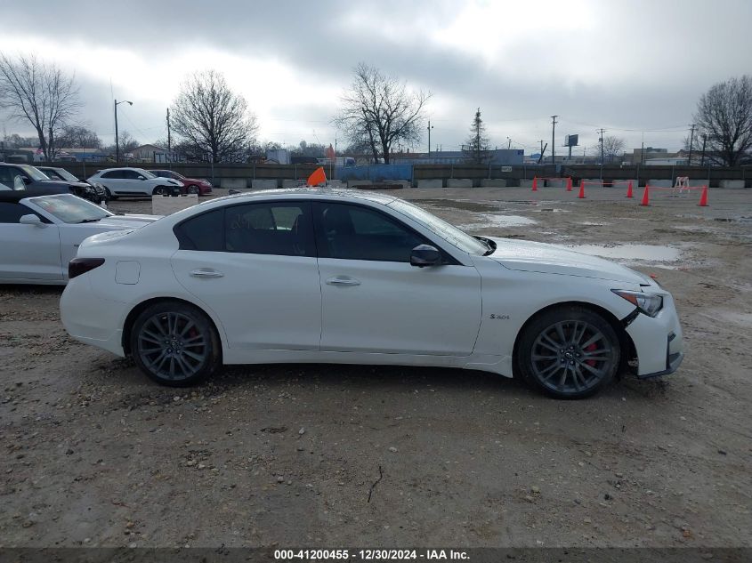 2018 Infiniti Q50 3.0T Red Sport 400 VIN: JN1FV7ARXJM481860 Lot: 41200455