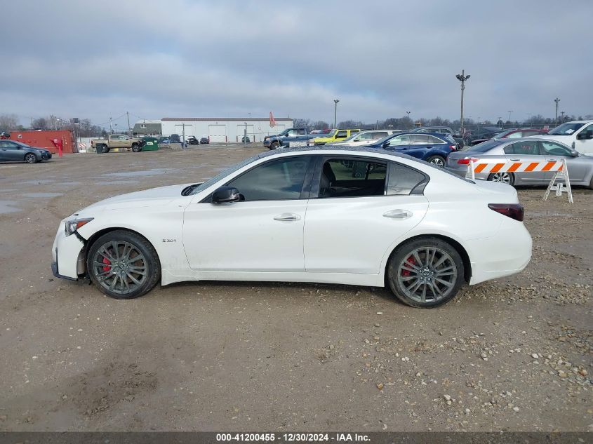 2018 Infiniti Q50 3.0T Red Sport 400 VIN: JN1FV7ARXJM481860 Lot: 41200455