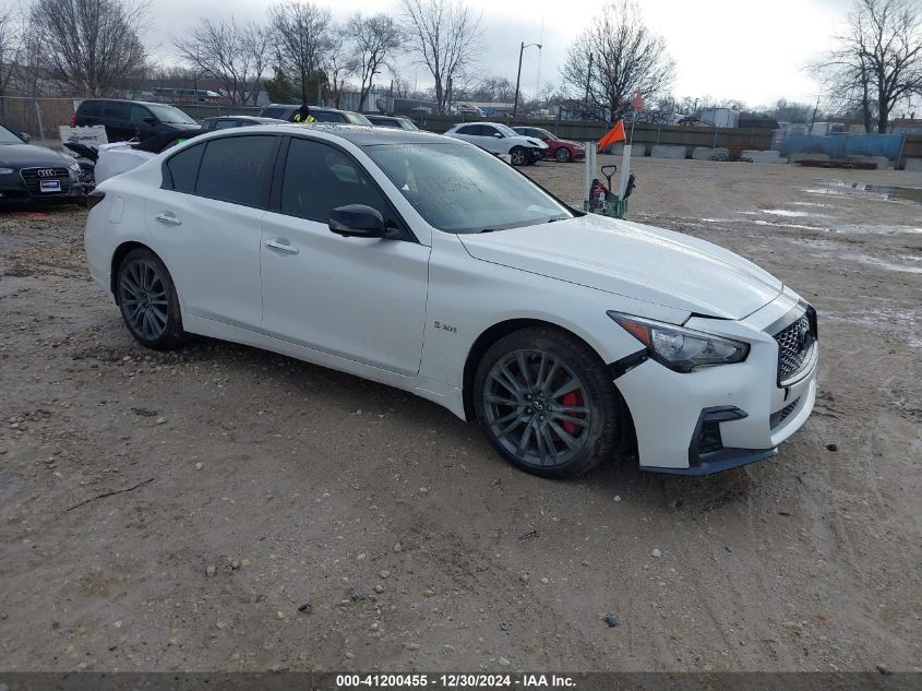 2018 Infiniti Q50 3.0T Red Sport 400 VIN: JN1FV7ARXJM481860 Lot: 41200455