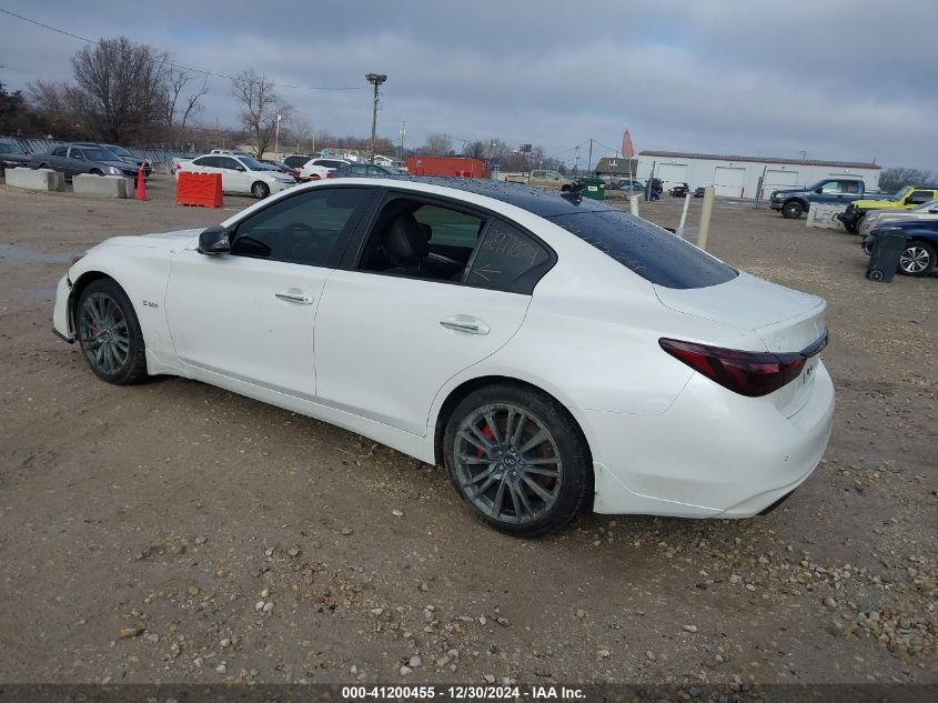 2018 Infiniti Q50 3.0T Red Sport 400 VIN: JN1FV7ARXJM481860 Lot: 41200455