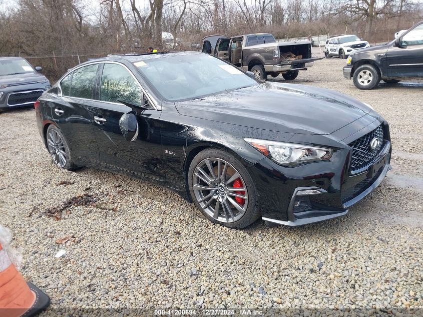 2018 Infiniti Q50 3.0T Red Sport 400 VIN: JN1FV7AR9JM481106 Lot: 41200694