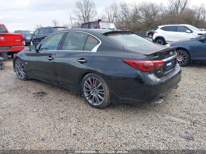 2018 Infiniti Q50 3.0T Red Sport 400 VIN: JN1FV7AR9JM481106 Lot: 41200694