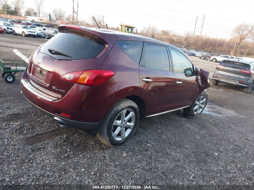 2009 Nissan Murano Sl VIN: JN8AZ18W49W122836 Lot: 41200773