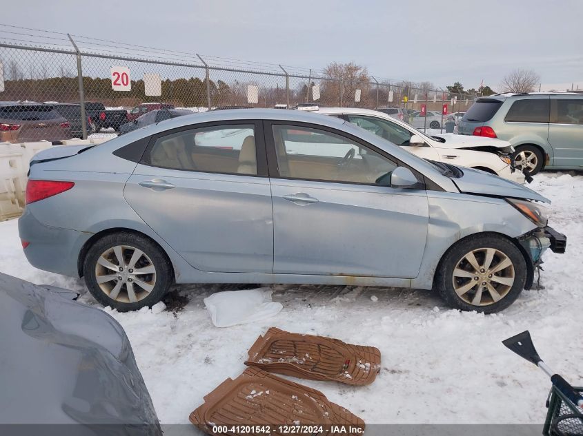 2012 Hyundai Accent Gls VIN: KMHCU4AE0CU136236 Lot: 41201542