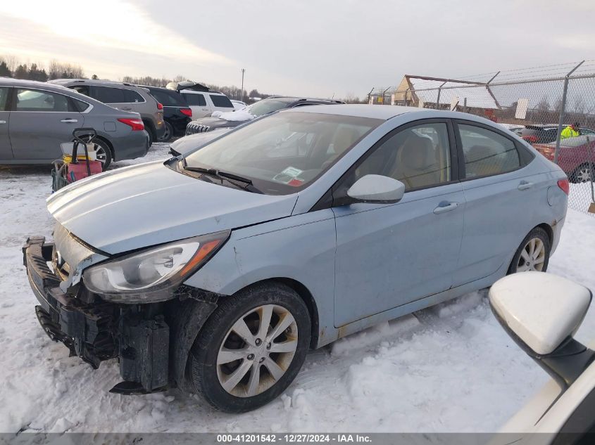 2012 Hyundai Accent Gls VIN: KMHCU4AE0CU136236 Lot: 41201542