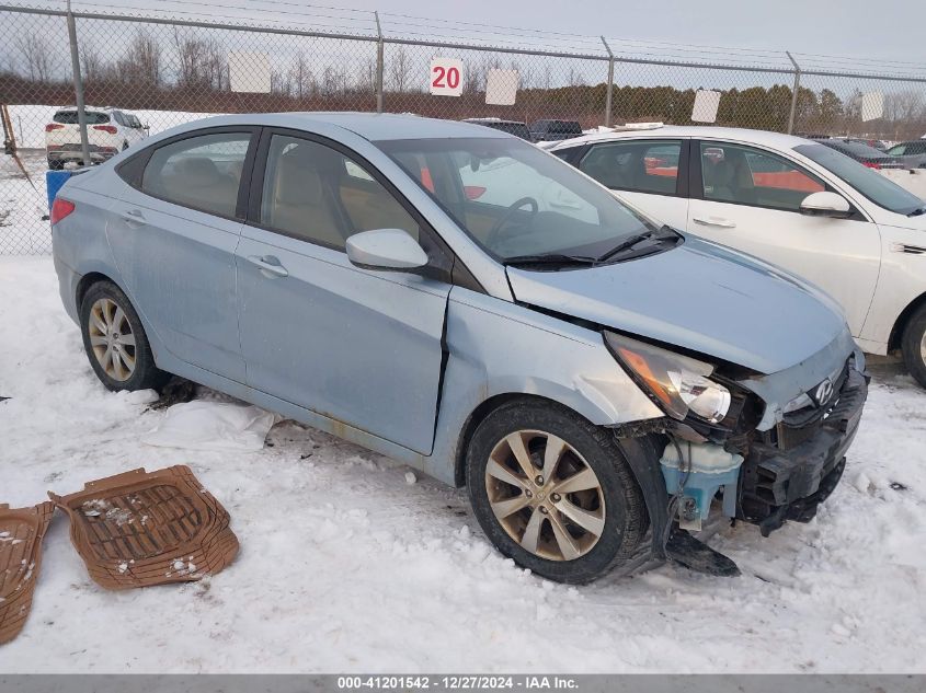 2012 Hyundai Accent Gls VIN: KMHCU4AE0CU136236 Lot: 41201542