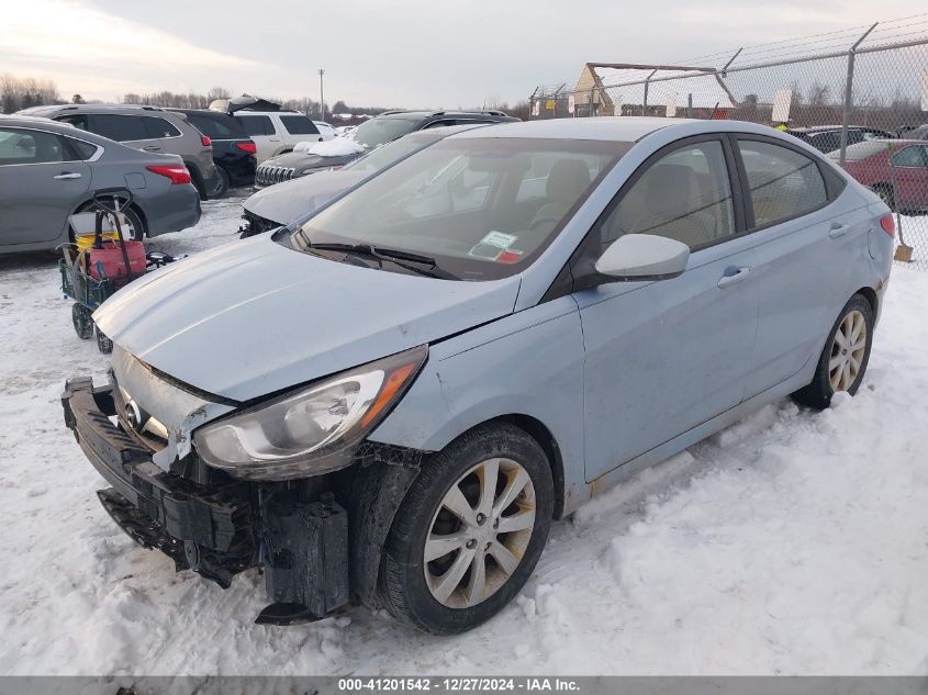 2012 Hyundai Accent Gls VIN: KMHCU4AE0CU136236 Lot: 41201542