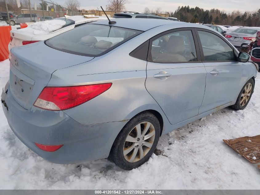 2012 Hyundai Accent Gls VIN: KMHCU4AE0CU136236 Lot: 41201542