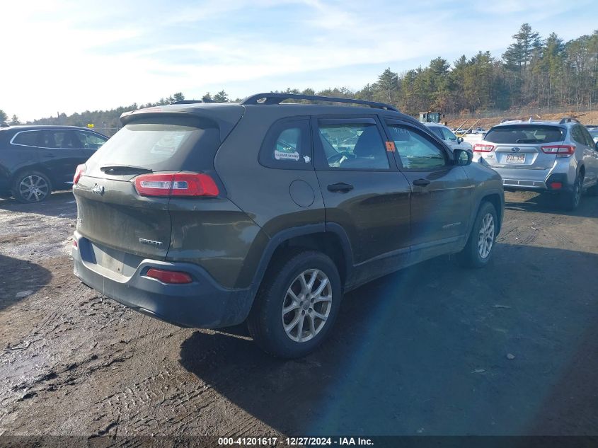 2016 Jeep Cherokee Sport VIN: 1C4PJMAB6GW110710 Lot: 41201617