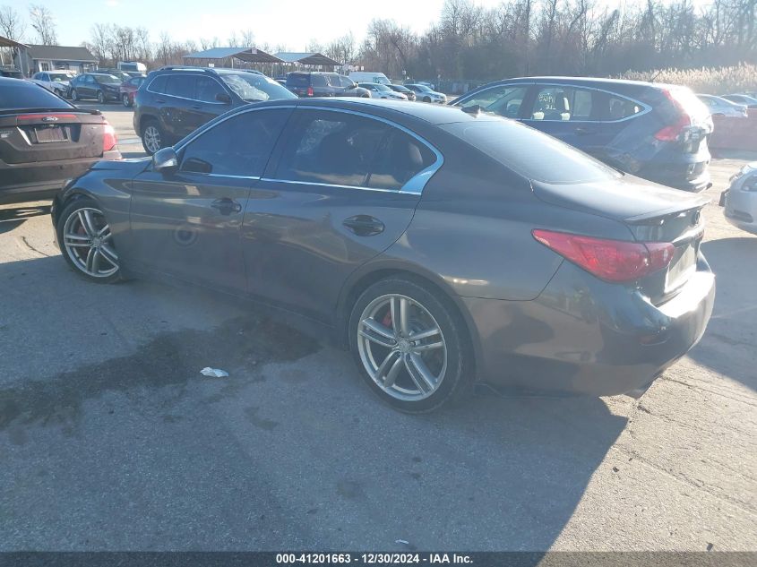 2014 Infiniti Q50 Hybrid Sport VIN: JN1AV7AR3EM700237 Lot: 41201663