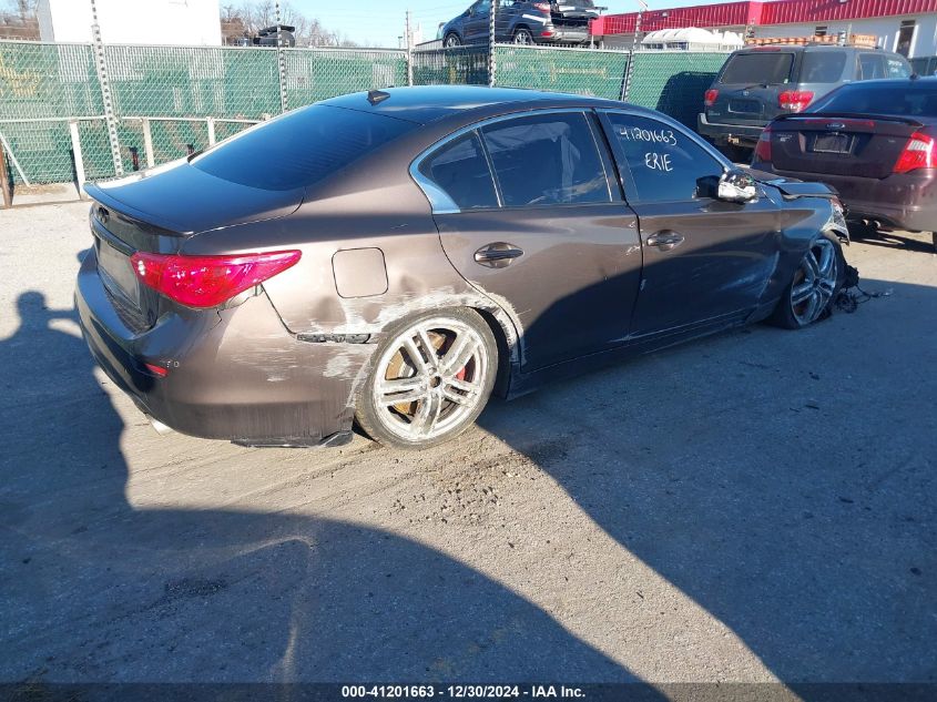 2014 Infiniti Q50 Hybrid Sport VIN: JN1AV7AR3EM700237 Lot: 41201663