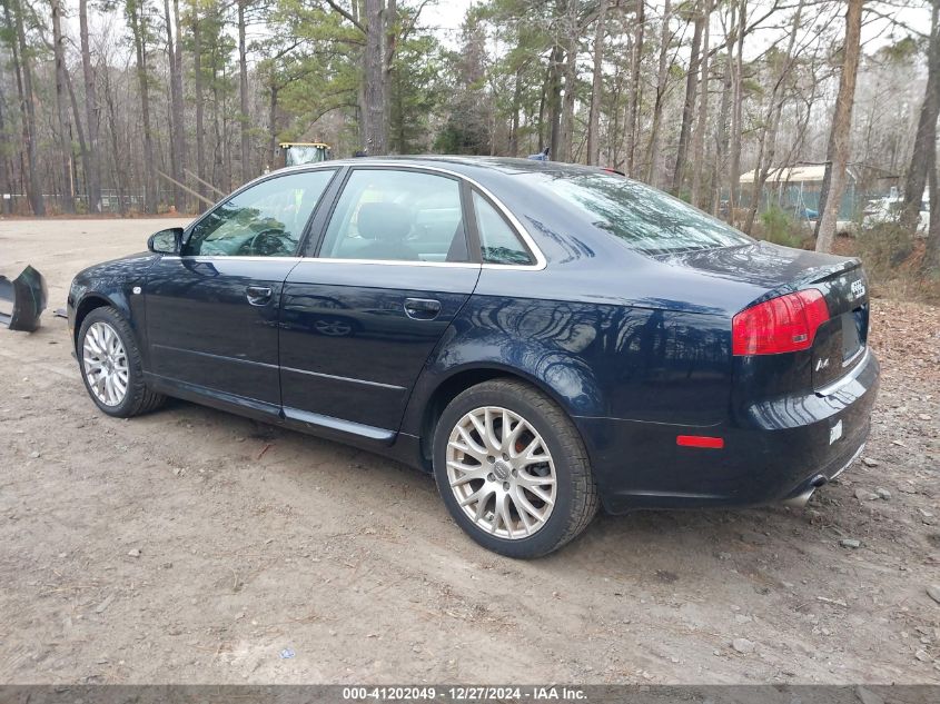 2008 Audi A4 2.0T/2.0T Special Edition VIN: WAUAF78E18A169667 Lot: 41202049