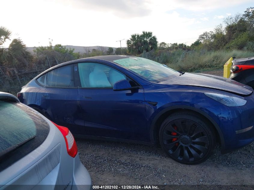 2023 Tesla Model Y Performance Dual Motor All-Wheel Drive VIN: 7SAYGDEF0PF795858 Lot: 41202102