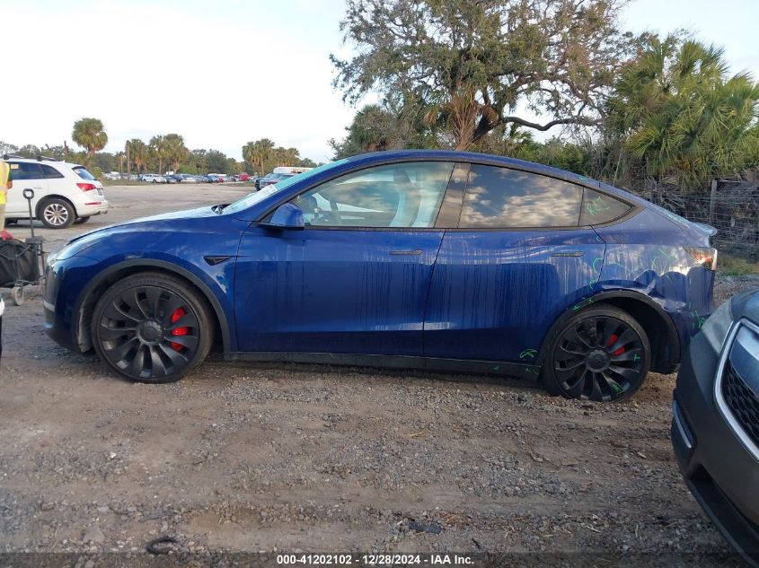 2023 Tesla Model Y Performance Dual Motor All-Wheel Drive VIN: 7SAYGDEF0PF795858 Lot: 41202102