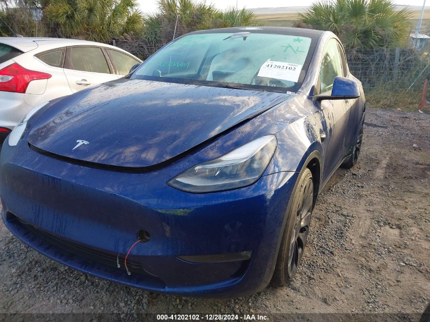 2023 Tesla Model Y Performance Dual Motor All-Wheel Drive VIN: 7SAYGDEF0PF795858 Lot: 41202102