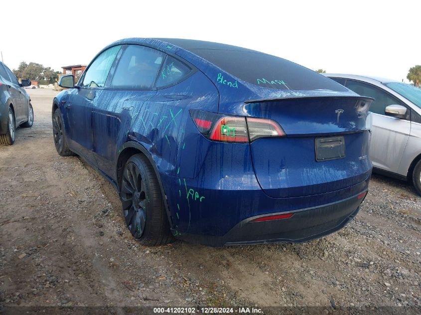 2023 Tesla Model Y Performance Dual Motor All-Wheel Drive VIN: 7SAYGDEF0PF795858 Lot: 41202102