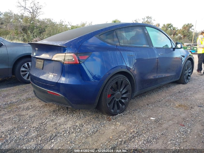 2023 Tesla Model Y Performance Dual Motor All-Wheel Drive VIN: 7SAYGDEF0PF795858 Lot: 41202102